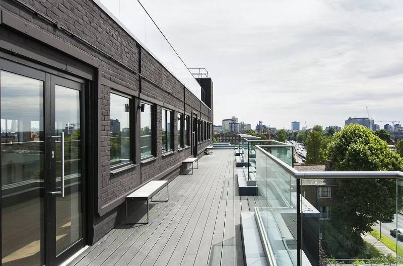 Clockwork Building Rooftop Balcony Decking