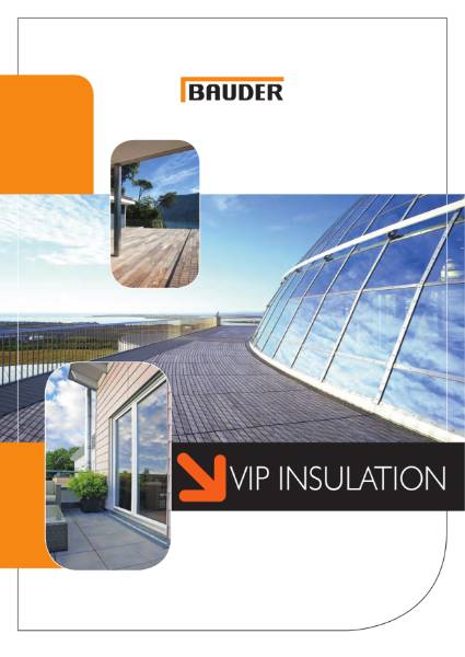 Vacuum Insulation Panel - Bauder
