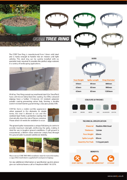 CORE TREE RING Specification Sheet