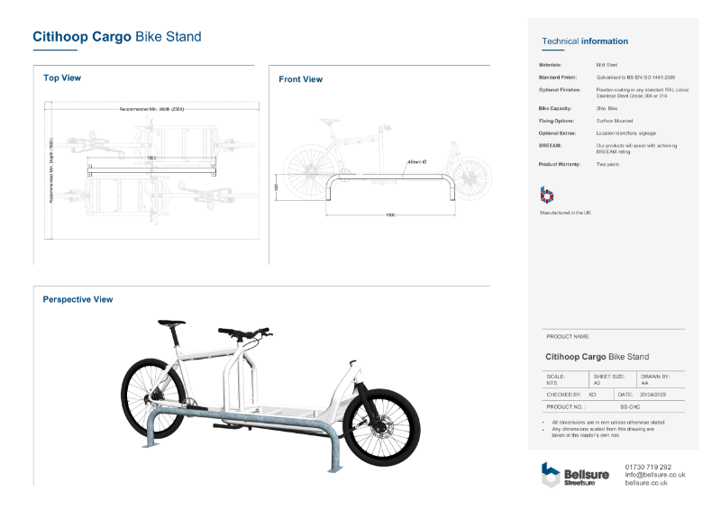 Technical Sheet for Citihoop Cargo