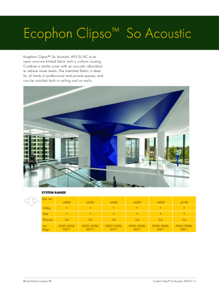 Data Sheet - Clipso So Acoustic