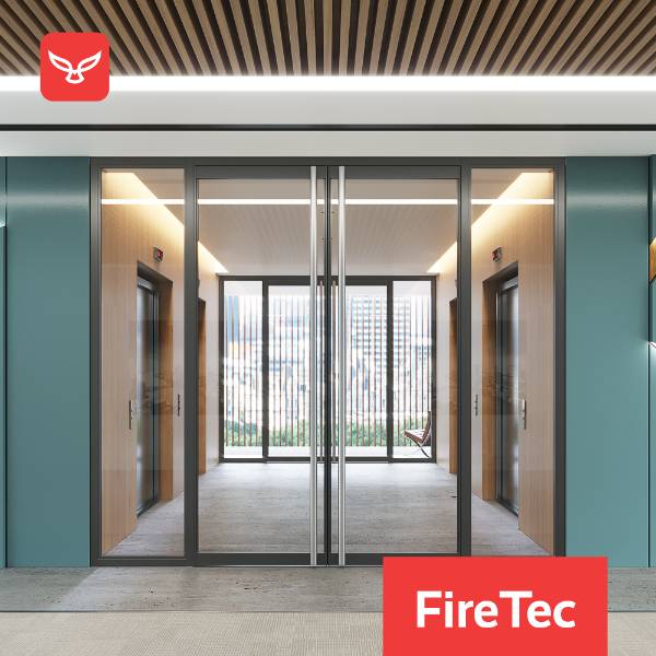 FireTec Ei60 Single Glazed Partition System (Micro Channel) and Doorset