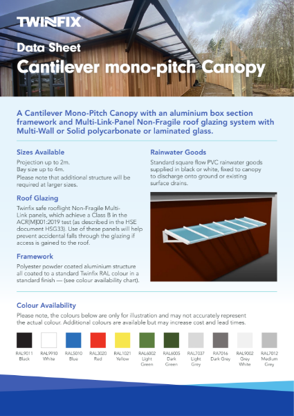 Cantilever Mono-Pitch Datasheet
