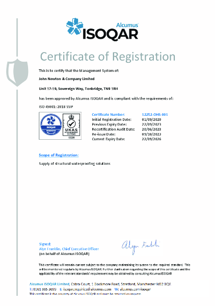 ISO 45001 Certificate