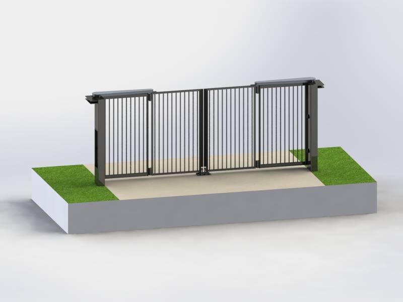 Bi-folding Trackless Speed Gate