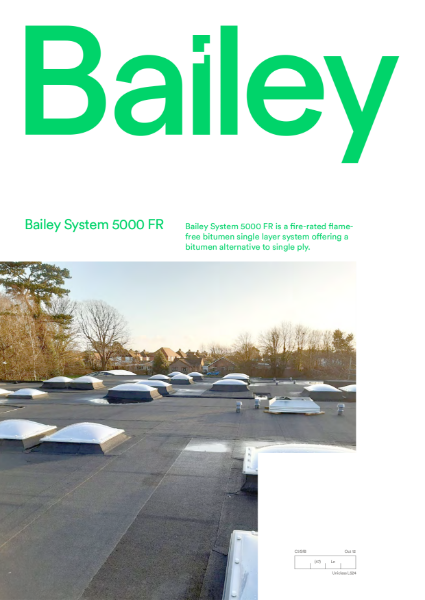 Bailey System 5000 FR Single Ply Bitumen Felt Brochure