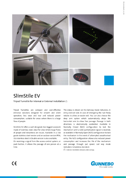 Tripod Turnstile - SlimStile EV