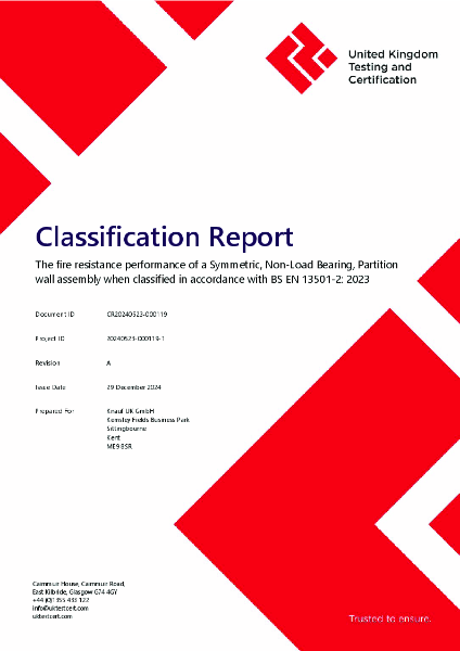 Fire Classification Report - PC-70-055-4-1-12.5-WB-25-FCR