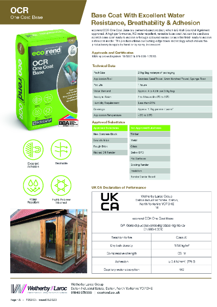 ecorend OCR Base Coat - TDS