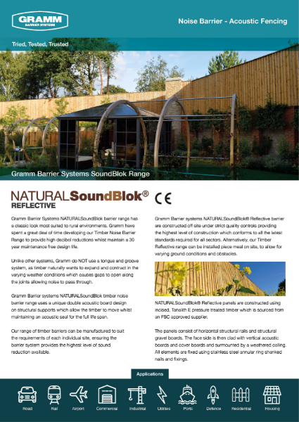 NATURALSoundBlok Timber Acoustic Fence
