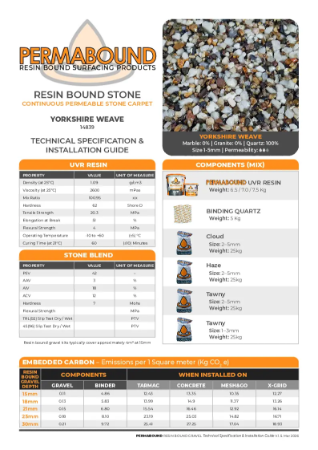 Resin Bound Stone — Yorkshire Weave TDS