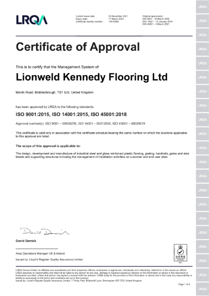 ISO 9001:2015 Certificate of Approval