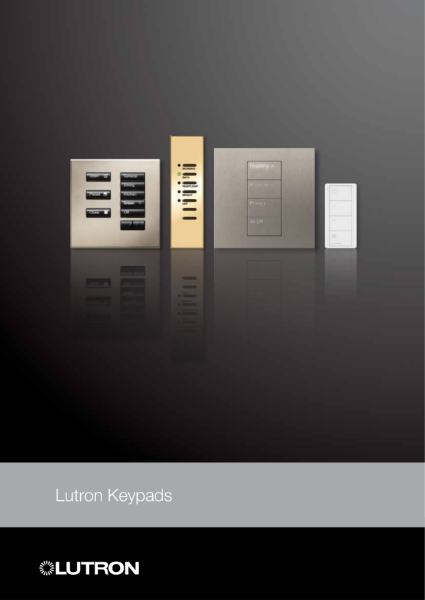 Lutron Keypads Offering