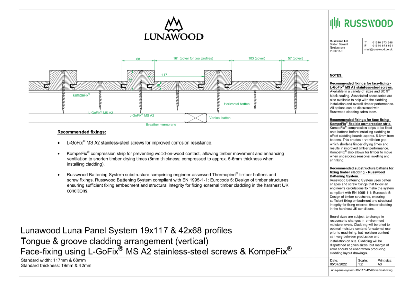 Luna Panel System 19x117-42x68 | Russwood Ltd | NBS Source