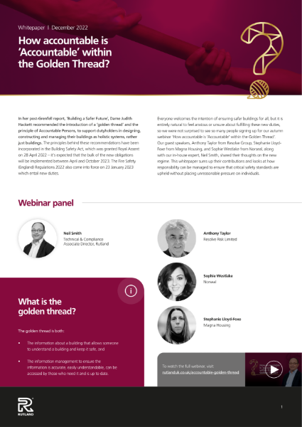 How accountable is 'Accountable' within the Golden Thread