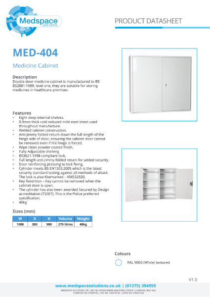 MED-404 - Medicine Cabinet