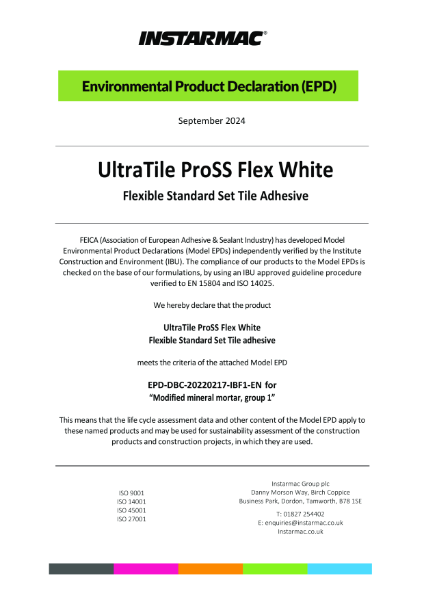 ProSS Flex White Environmental Product Declaration 