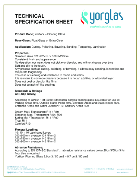 Anti Slip Technical Specification Sheet TECHNICAL SPECIFICATION SHEET