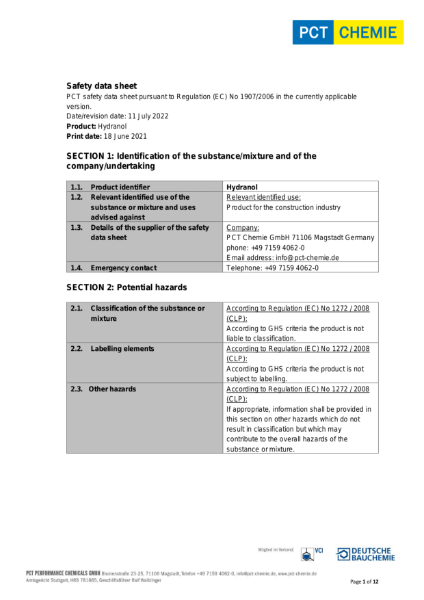 MSDS V2.0 Hydranol