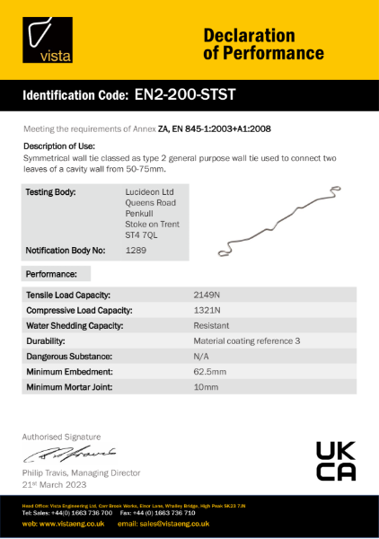 EN2-200-STST Declaration of Performance