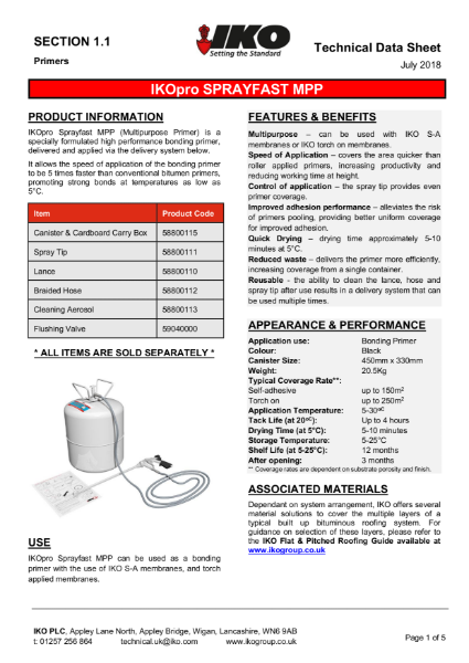 IKOpro Sprayfast MPP Datasheet