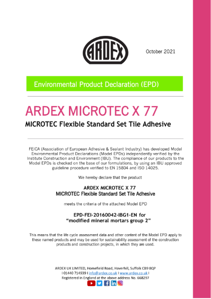 ARDEX X 77 EPD