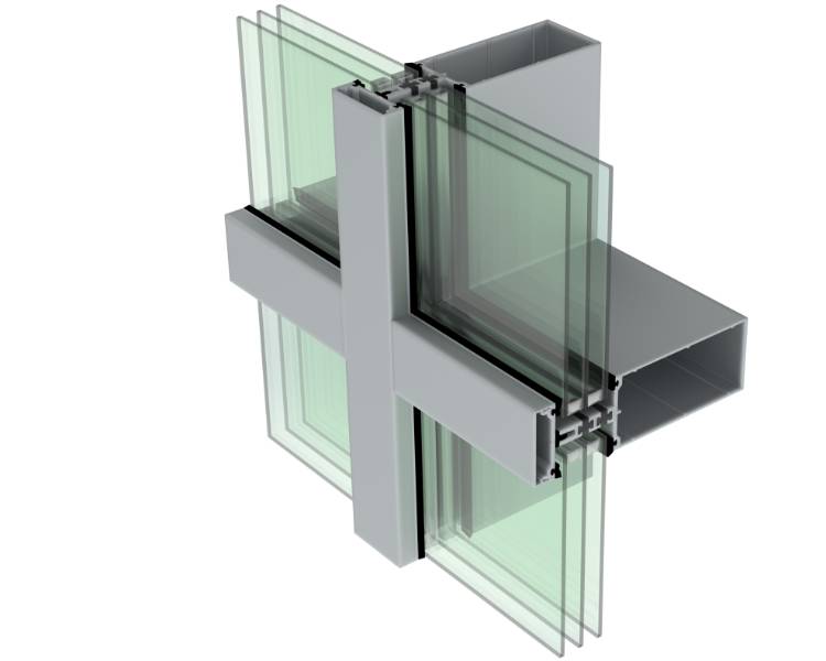 2500THP Series Triple Glazed Curtain Wall