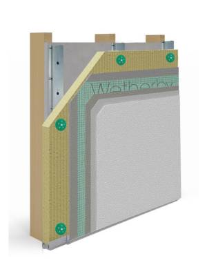 Timber Frame Cavity Rail Stone Wool Silicone Render A2 Rated External Wall Insulation / ETICS / EWI System - External Wall Insulation System