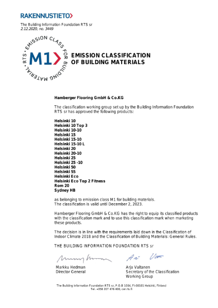 M1 Emission Class For Building Materials