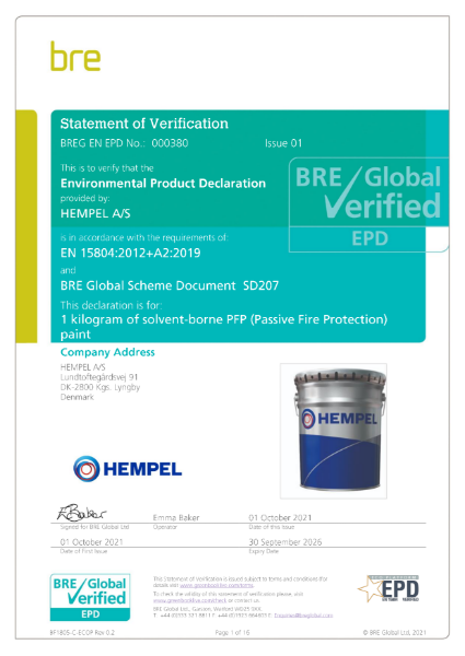 Hempafire Pro 315 Fast Dry Datasheet