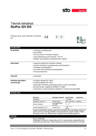StoPox GH 205 Teknisdatablad