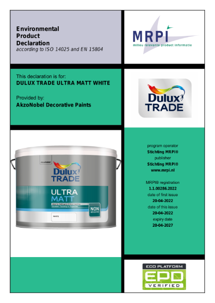 Dulux Trade Ultra Matt EPD
