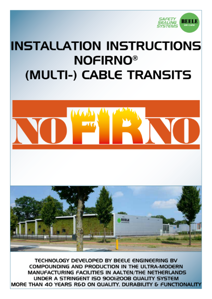 Nofirno Duct Seal Fire Rated Install Instructions