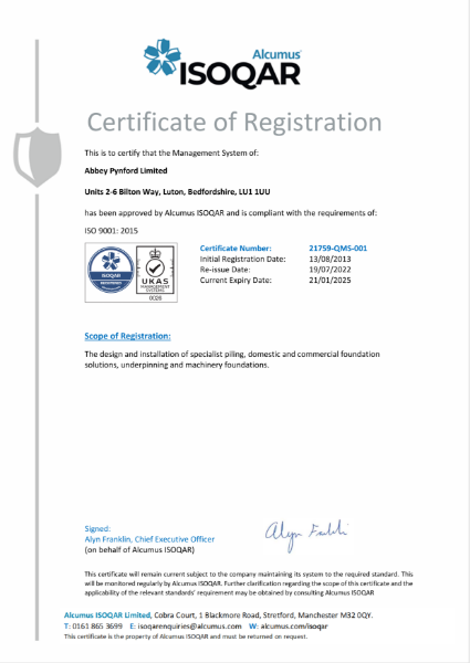 Alcumus ISO 9001: 2015