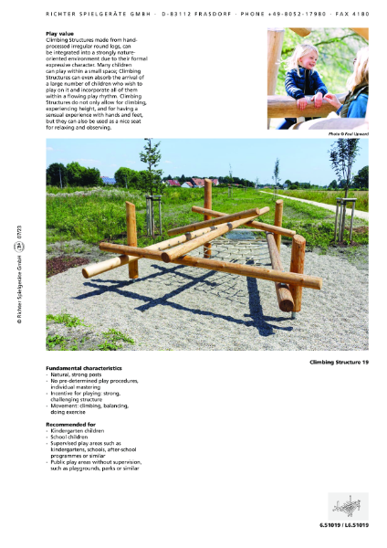 6.51019 - Climbing Structure 19 - Datasheet
