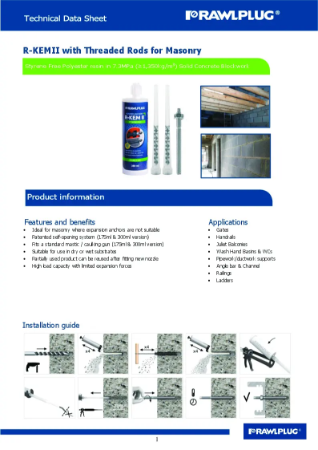 R-KEMII 7.3MPa Medium Density Solid Block UK Datasheet