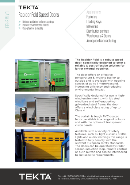 Rapidor Fold Data Sheet