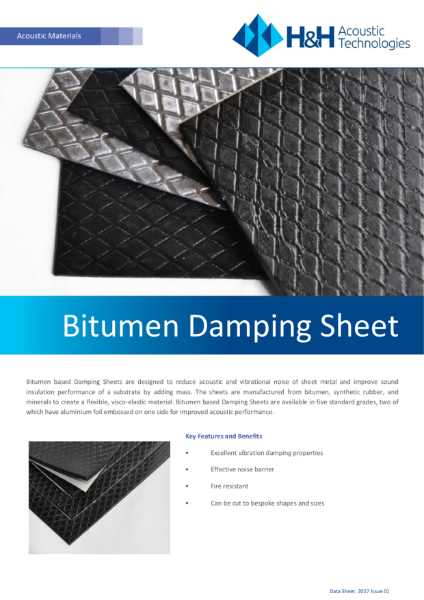 Acoustic Bitumen Damping sheets