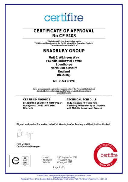 M2M+FD CE CERTIFIRE Certificate of Approval 