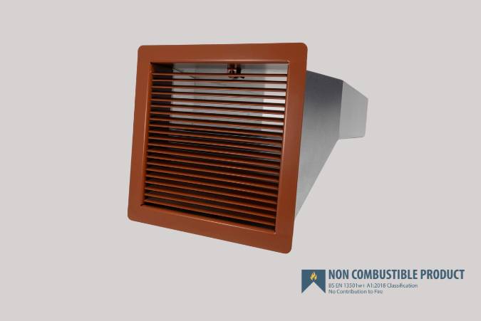 ResiBRICK Triple A1 Non Combustible Fire Rated Metal Airbrick and Ducting Kit - Metal Airbrick 
