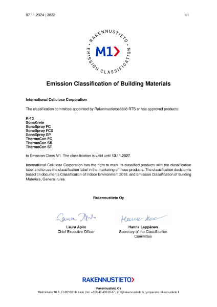 M1 emission classification