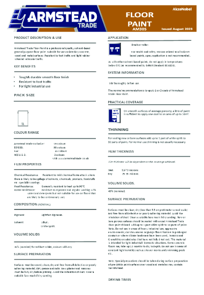 Armstead 305 - Floor Paint