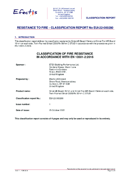 Fire classification report EUI-22-000280