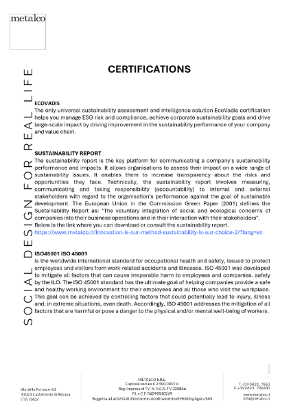 Agoramakers / Metalco / CityDesign EPD Declaration