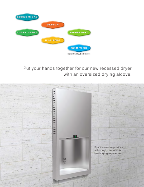 Recessed B-3725 Hand Dryer