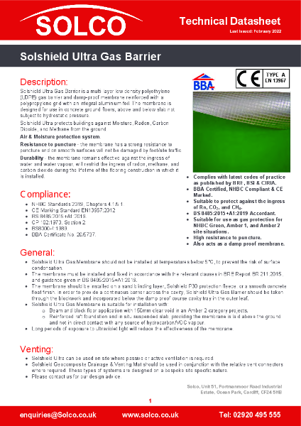Solshield Ultra Technical Data Sheet