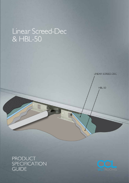 Levelling a solid wet room floor - Linear Screed-Dec & HBL-50