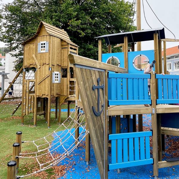 Playground in Sweden with a maritime theme