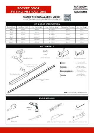 Pocket Door Fitting Instructions