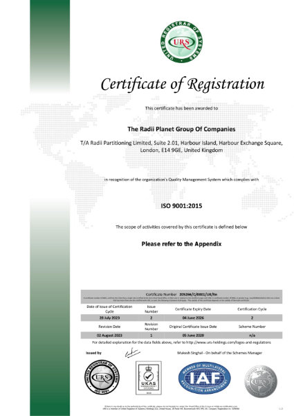 ISO9001 Certificate of Registration